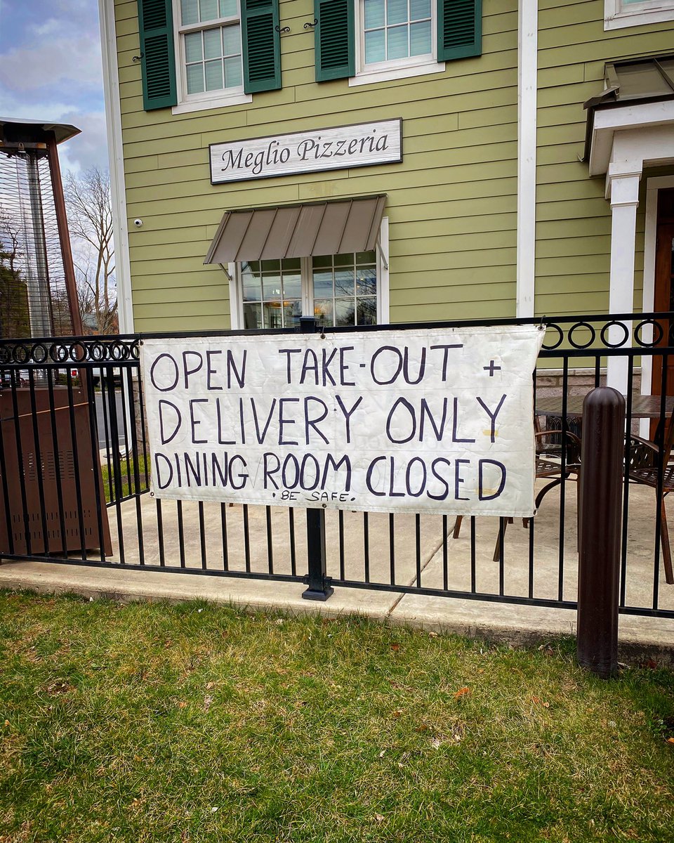 We’re open for take-out and delivery!Our delivery drivers are wearing gloves to drop off orders, &amp; they can drop your order on your doorstep to minimize contact, if preferred (just be sure to tell us your preference when placing your order). Stay safe and let’s flatten the curve!