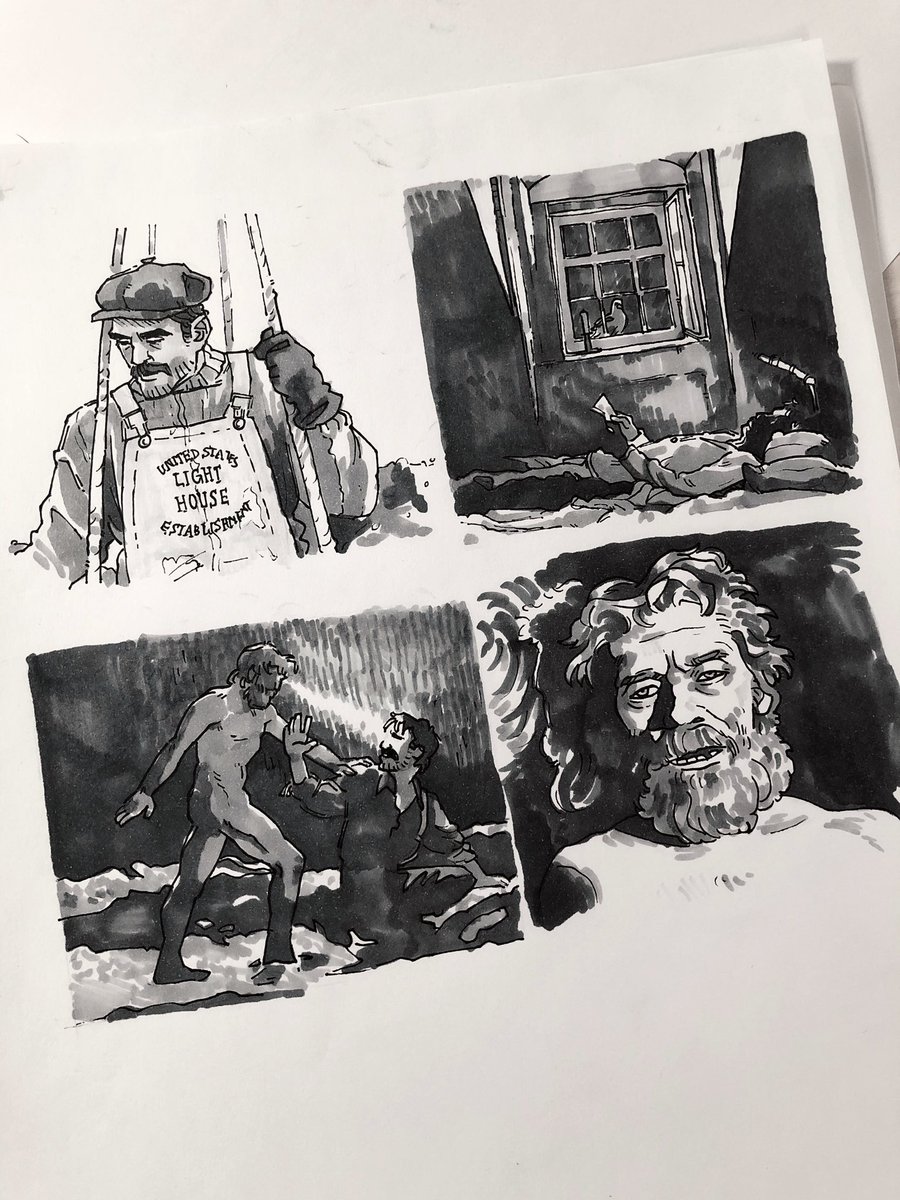 hi i’m back, sketching some stills from the lighthouse while quarantined ✌️🦞