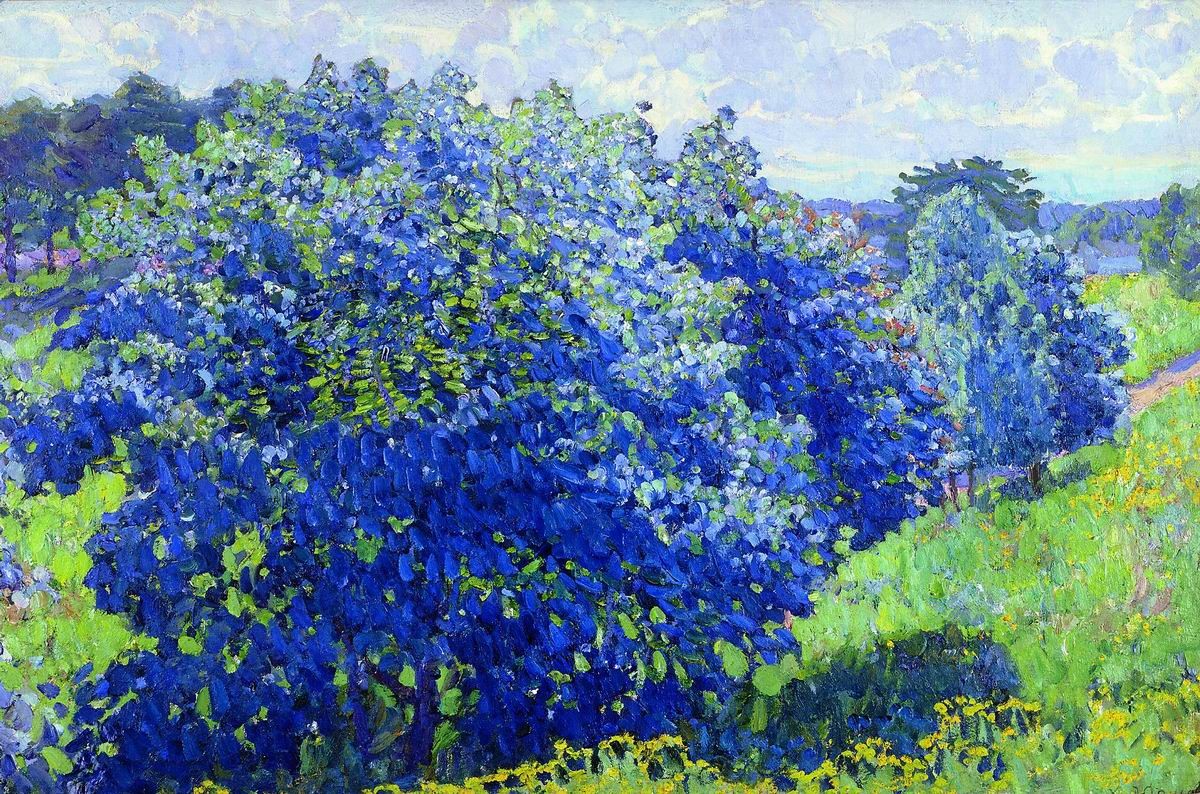 konstantin_yuon's tweet photo. The Blue Bush, 1908 #postimpressionism #konstantinyuon https://t.co/PD24STJBK7