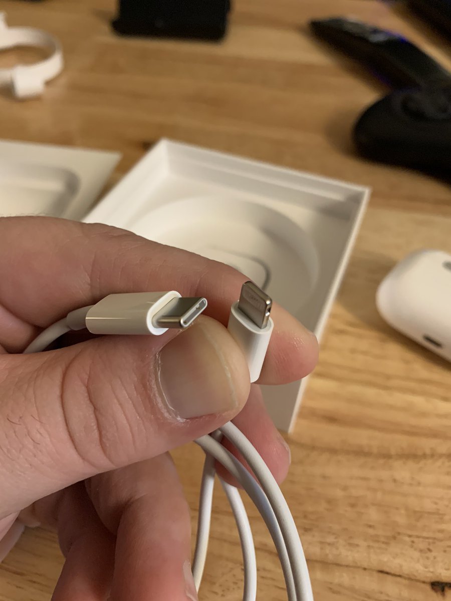 Kvalifikation Harden Rejsende Briar Rabbit on Twitter: "This is the charging cable that comes with AirPods  pro. No charger is included (!) What the heck am I supposed to plug it  into? My computer? Looks