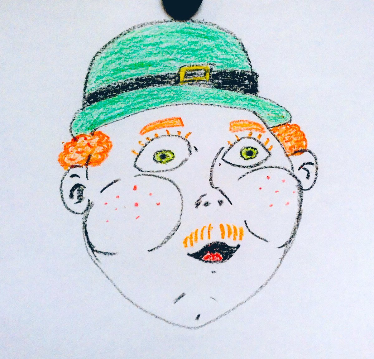 CorsoComedy's tweet photo. 🍀Happy St. Patrick’s Day!🍀

If you’re sad about the quarantine, here’s a leprechaun I made to cheer you up! 🌈 https://t.co/XFCcAiBL8W