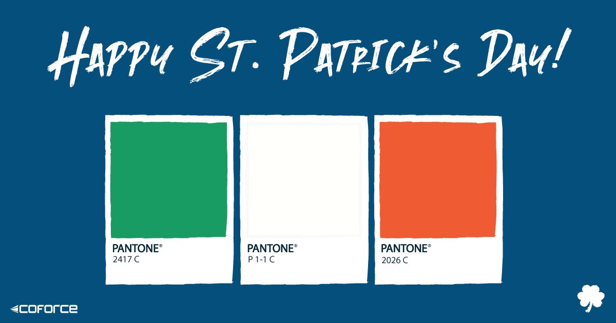 CoForceCrew's tweet photo. Happy #StPatricksDay to all! 🍀

#MoreToCome #CoForce https://t.co/wbbXyivQoE