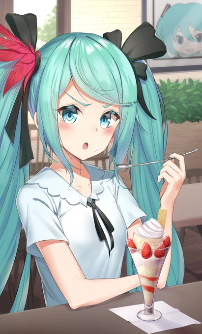 「な なによ～, 顔!?」
「 あっ・・・」 
