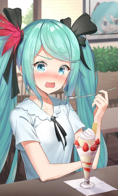 「な なによ～, 顔!?」
「 あっ・・・」 
