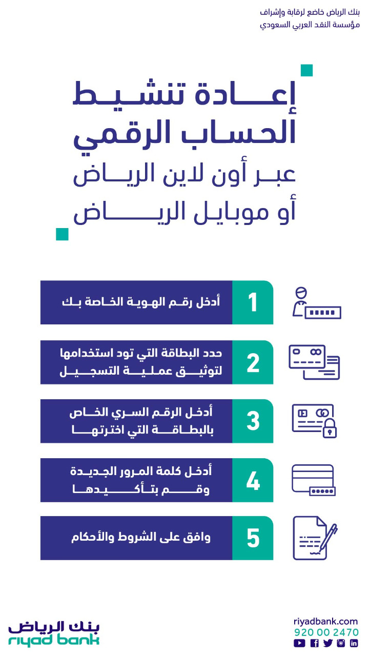 انشاء حساب بنك الرياض