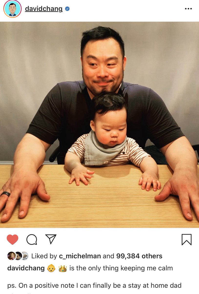 I appreciate each and every cultural figure trying to use their platform to normalize social distancing and urge cautionary measures but hugo and  @davidchang are leaving them all in the dust