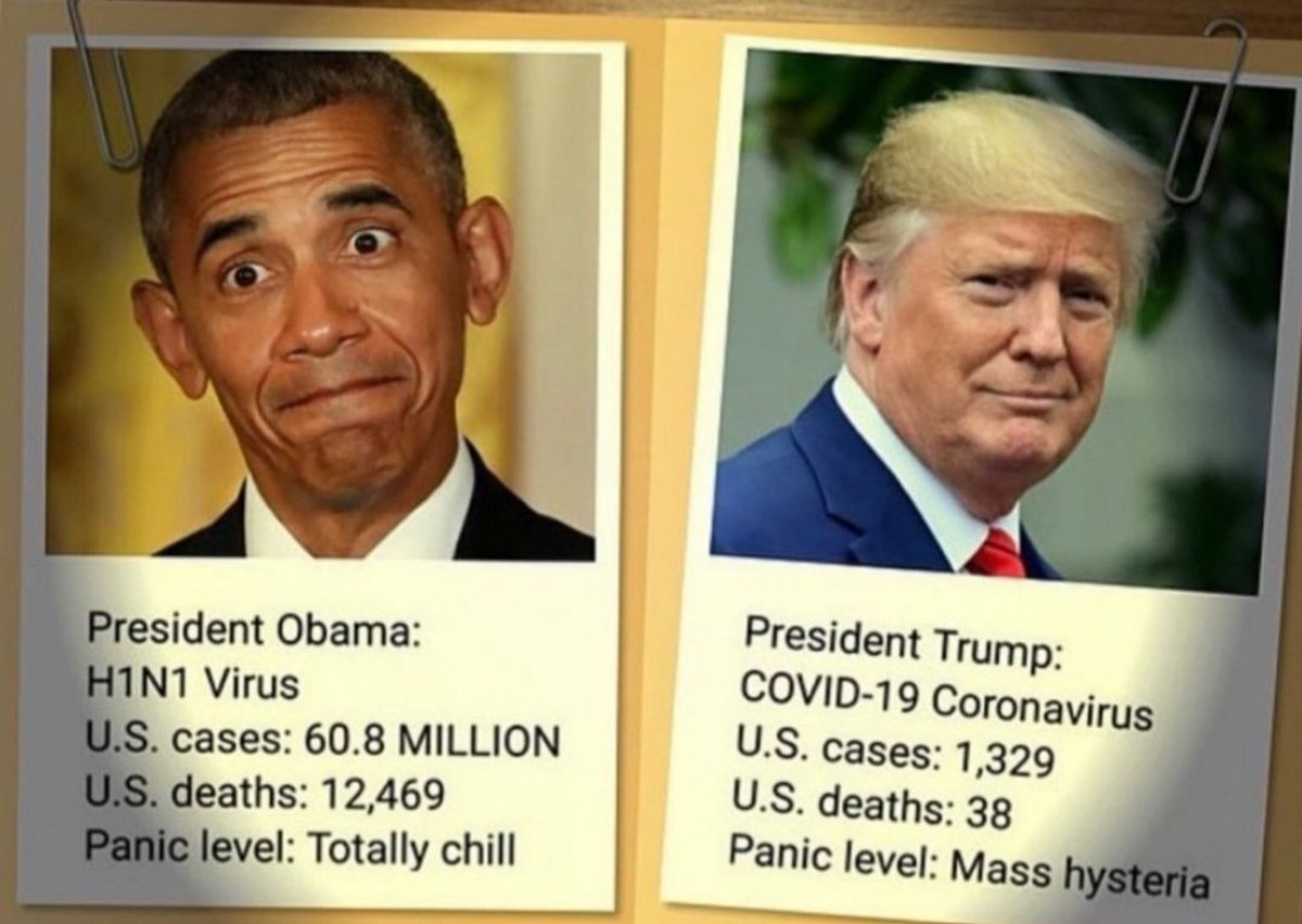 BasediBrett's tweet photo. The left absolutely despises this because it is completely true. They have no defense to this obvious distinction between the way they treated Obama and the way they’re treating Trump. This nails them, and they know it. https://t.co/4nN0gppHtI