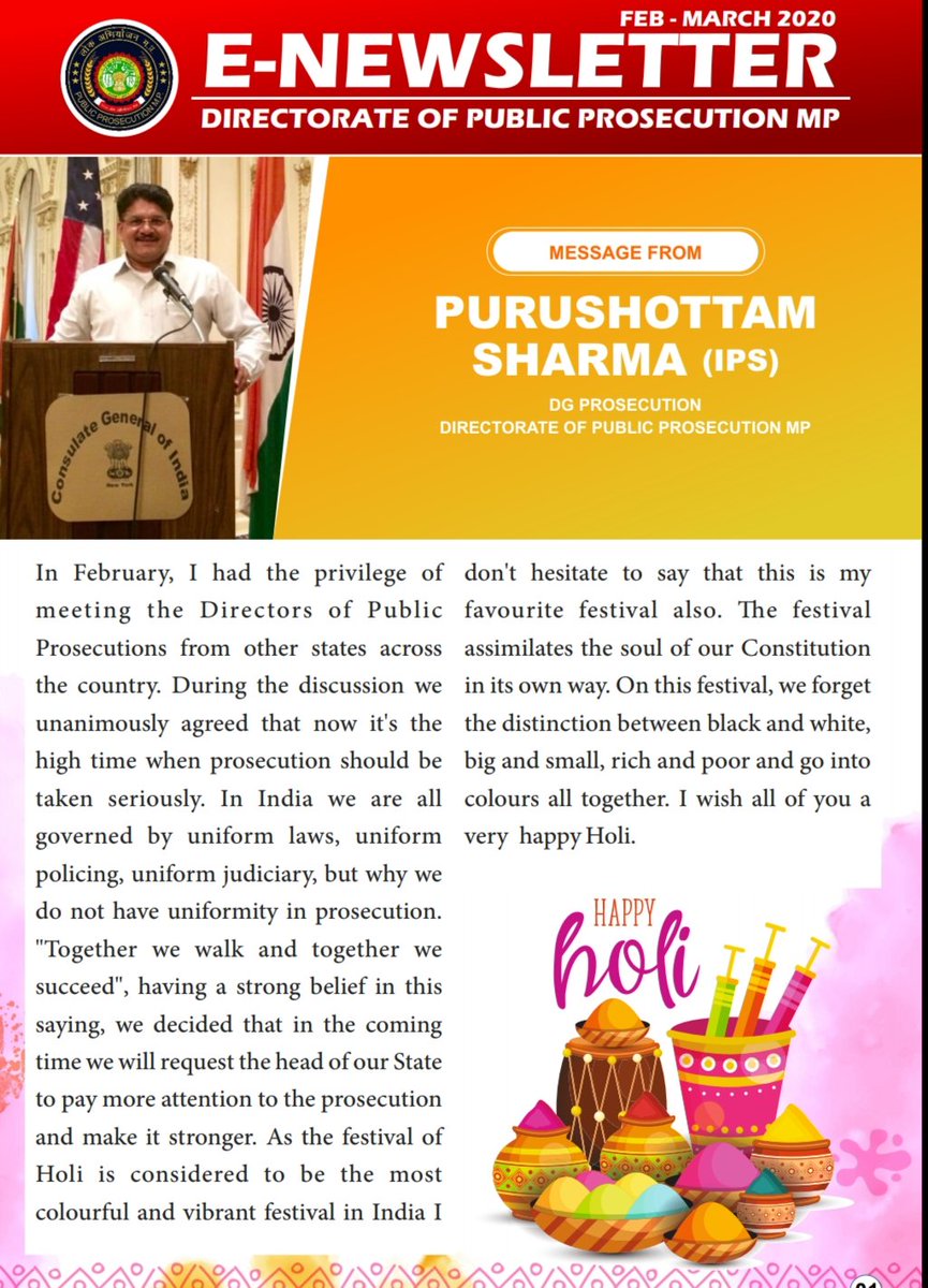 Sagardivison's tweet photo. Directorate of Public Prosecution M.P
                  -----000-----
           E-NEWSLETTER 
          FEB- MARCH 2020
https://t.co/QJdg2yZDuc @MosamiTiwari @Purusho30147076 @IndoreDivision @URatlam @OfficeOfKNath @narendramodi @iBalaBachchan https://t.co/9XymGstBoy