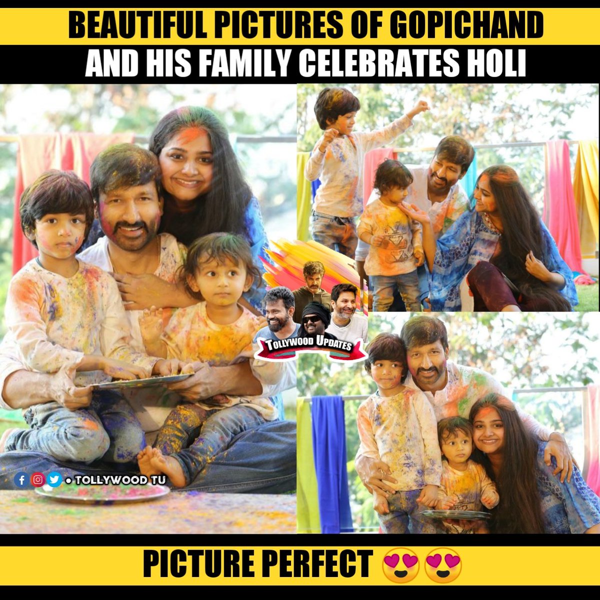 TollywoodTU's tweet image. Beautiful family of #Gopichand

#Holi2020