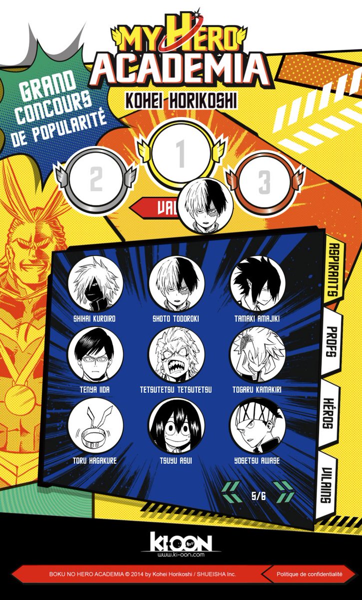 シブヤスマッシュ On Twitter The French My Hero Academia Popularity Poll Website Is Awesome You Drag Drop Your Top Three To Vote Link Https T Co Rwtzbfotjx I Went With Todoroki Midoriya Shigaraki