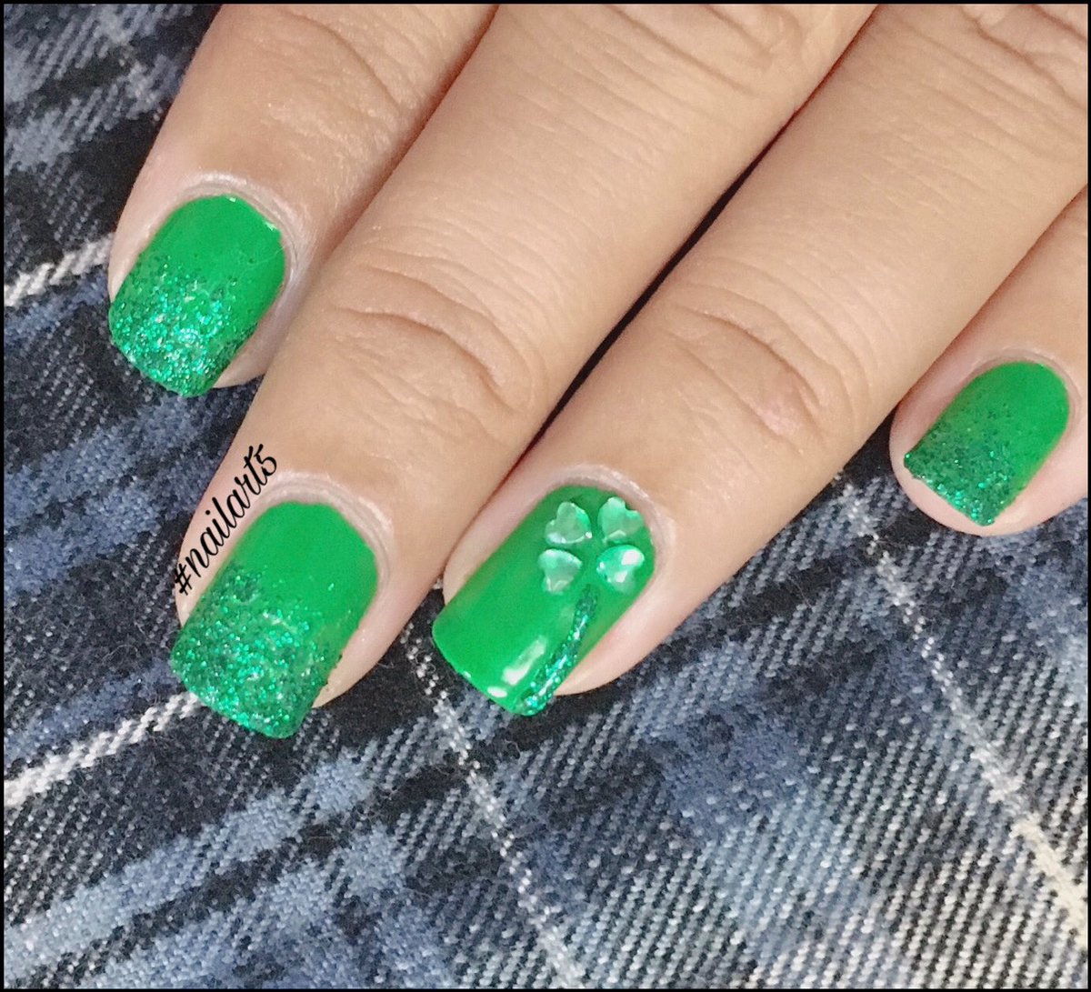 i_me_vibes_kv's tweet photo. Happy St.Patrick’s Day everyone ||
Greenpolish from @tsbeautyofficial 
Green Glitter from @shanycosmetics 
#nailart5 #nailart5bykv #naturalnails #stpatricksday #stpatricknails #shanynation #nails #polish #polsihgirl #nailart #naturalphotography #beauty #nailartdesign https://t.co/AQCfG5gGNu