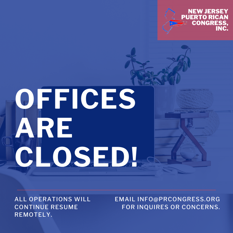 PRCongressofNJ's tweet photo. 📍COVID-19 Update!📍
To follow the precautions under the guidance of the CDC we are practicing social distancing. We will continue to run operations as usual remotely.
We are monitoring this crises and will be posting any updates here as it pertains to New Jersey and Puerto Rico. https://t.co/6Al1BJw311