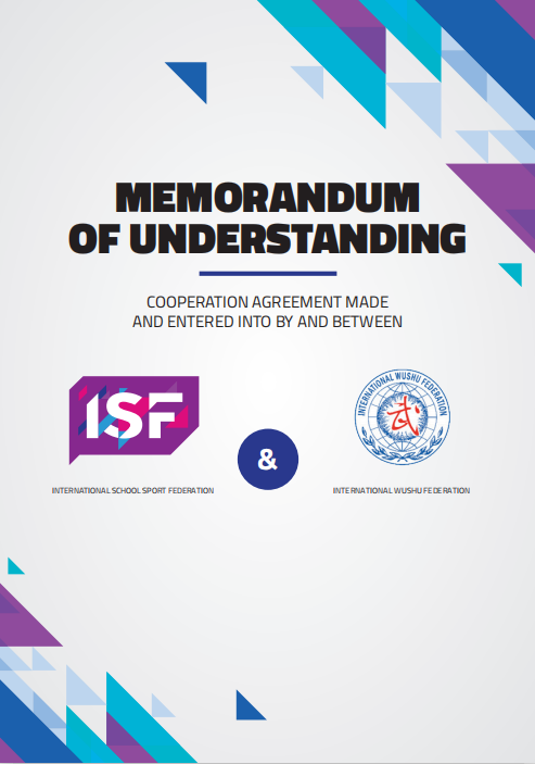 IWUFOfficial's tweet photo. The IWUF and the International School Sport Federation signed an MOU on February 25, 2020 to confirm that wushu has been included in the 2020 ISF School Summer Games – Gymnasiadein Jinjiang, China, on October 17-24, 2020. https://t.co/q61Q5uRNv1 #wushu #ISF #IWUF #Jinjiang2020 https://t.co/dUQwieFiqn