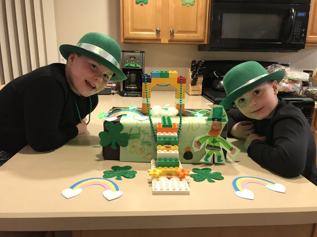 WHRHSGuidance's tweet image. Happy St. Patrick’s Day Panthers!! 🐾☘️🌈 We didn’t catch the leprechaun this year but it was fun making the trap #STEAMactivity #WHArtsMatter