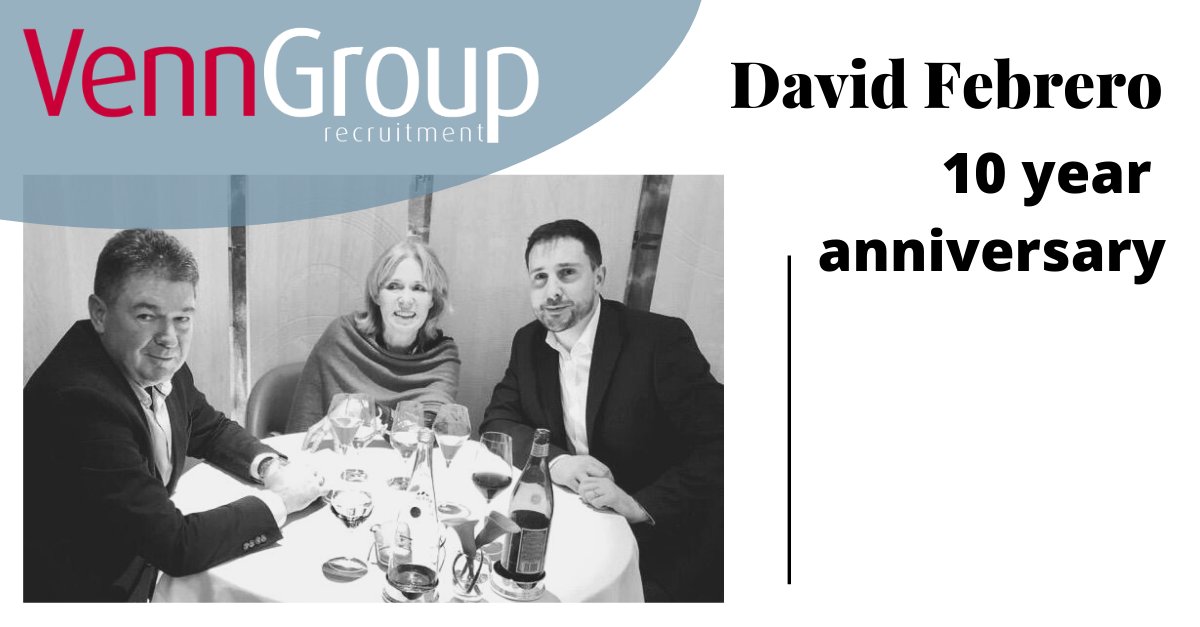 Venn_Group's tweet photo. Last week, celebrating a decade of success with David Febrero. Congratulations! #decadeofsuccess #peopleonpurpose
https://t.co/WOSZFZ3AU4 https://t.co/56QCBr3pJz