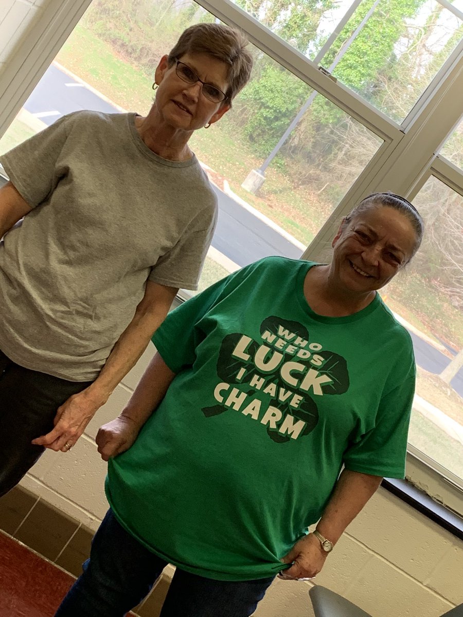 Who needs luck when we have the best charms in Ms  Sarah A Virts Smith  and Ms Debbie!  Showing up everyday to make meals for any KWC student!  🍀🍀🍀<a href="/KWCcrocs/">Kenneth W Culbert ES</a>
