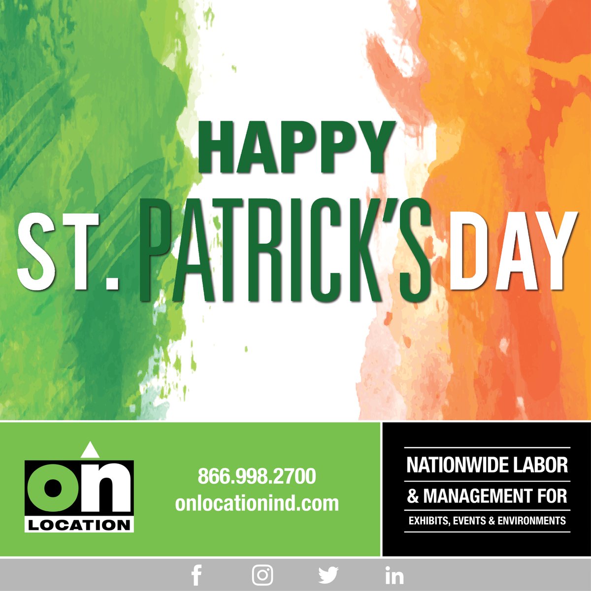We know #StPatricksDay doesn’t feel the same this year:

❌ Parades - Canceled
❌ Bars - Closed
✅ Still celebrating a day where everyone is Irish!
☘️ Happy St. Patrick’s Day!

P.S. During these times, a pint never tasted so good. 
Cheers! 🍻
#onlocation #tradeshowlabor #teamwork