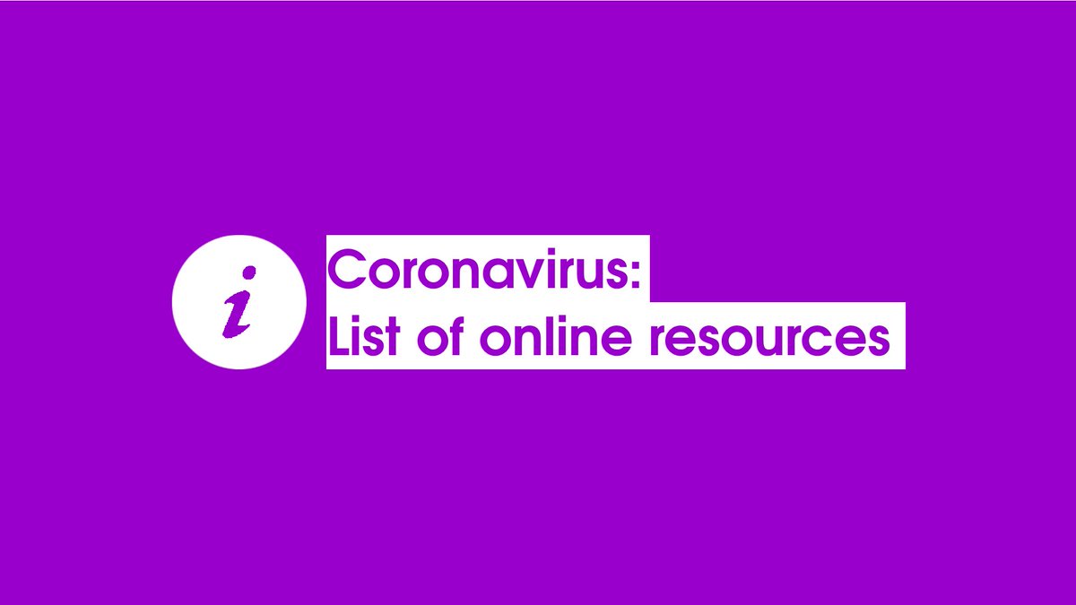 To help you know as much as possible about the #coronavirus outbreak, we have put together a comprehensive list of online resources about health, mental health and wellbeing and preparing for #SelfIsolation. You can find the list on our website here: wp.me/p7MwlH-CO