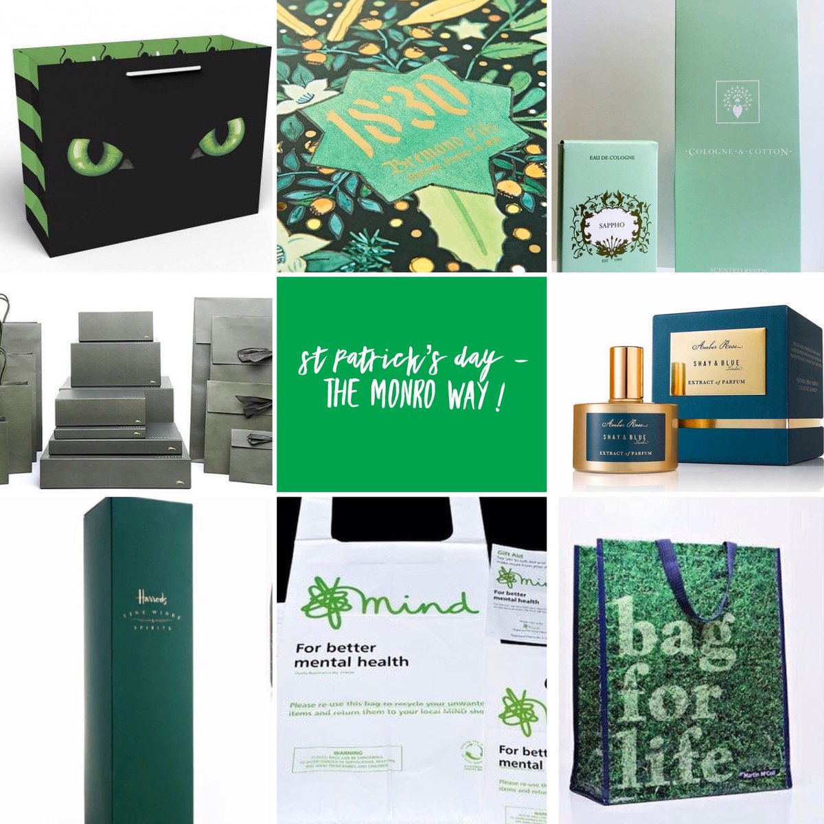 Going Green for St Patrick’s Day ... #monroltd #greenpackaging #packagingsolutions #retailpackaging #StPatricksDay2020