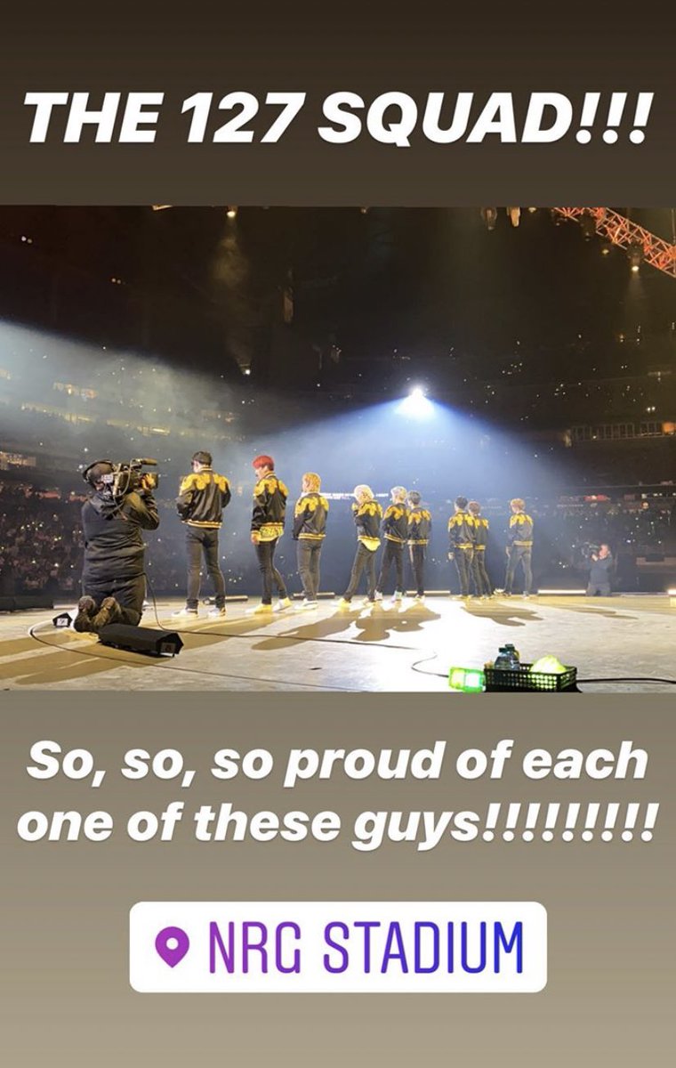 NCT127’s US manager updated his igstory with “THE NCT127 SQUAD!! So so so proud of each one of these guys!!!” /brb crying/