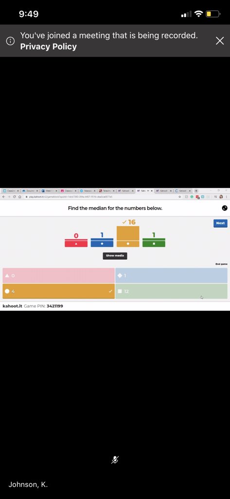 JarvisAdamsEdu's tweet photo. Student are @GetKahoot in @Johnsonk3Karen Live Lesson. #TeleFriendTeleSchoool #ThisIsHowWeThrive #RelationshipsMatter https://t.co/RzpdhNGDMm