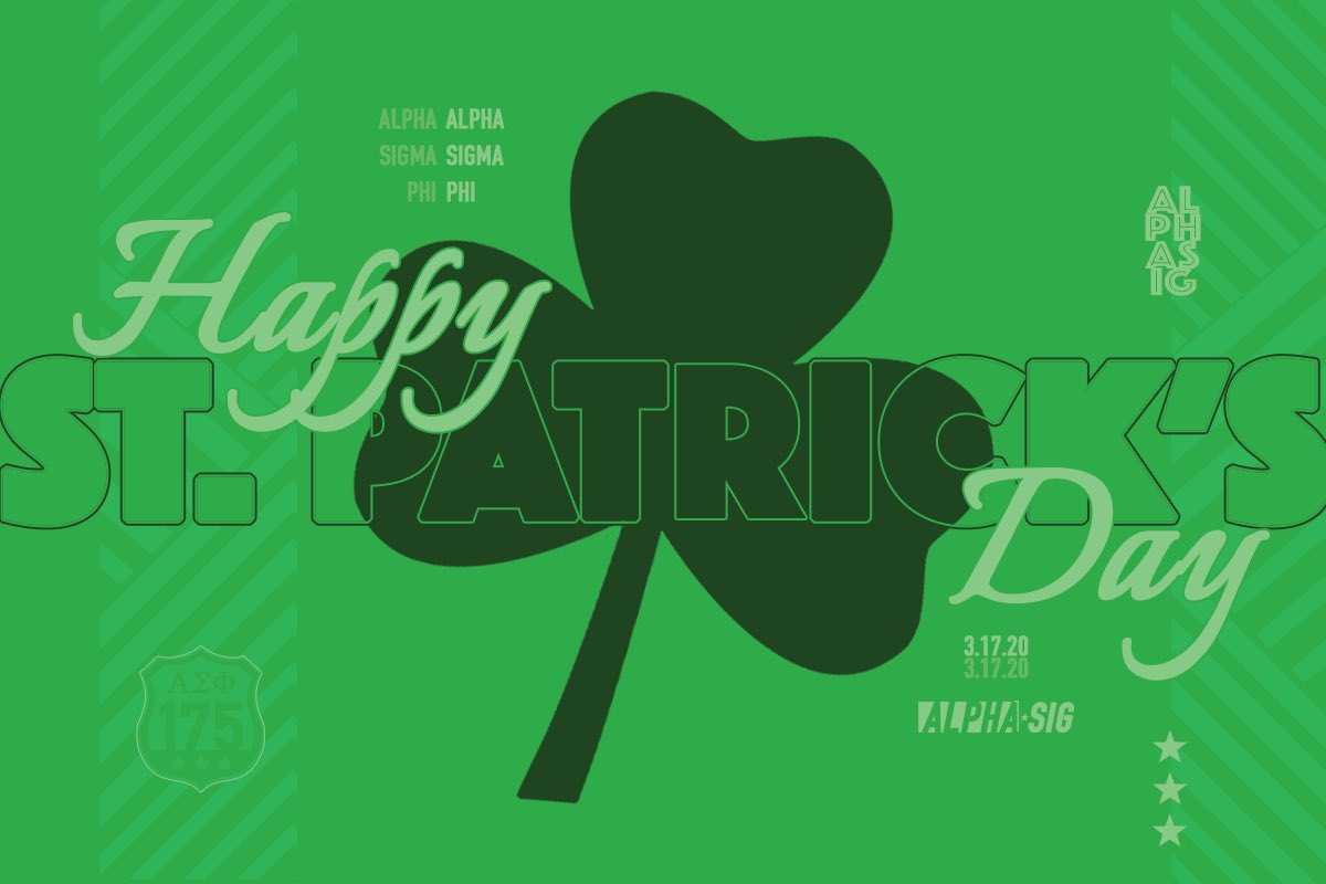Happy #StPatricksDay from Alpha Sigma Phi!