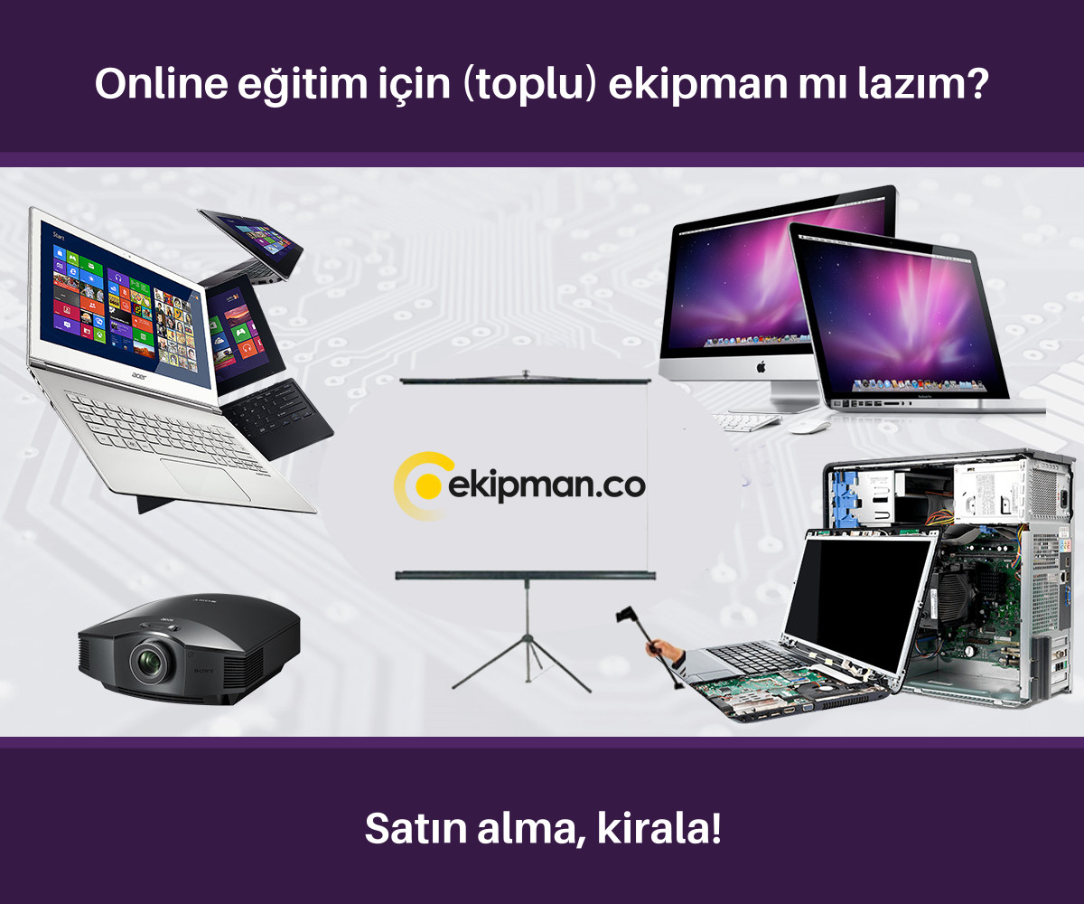 EkipmanCo's tweet photo. Online #eğitim için ihtiyaç duyduğunuz ekipmanları satın almadan kullanabileceğinizi biliyor muydunuz? Üstelik uzun dönemli ve toplu kiralamalarda çok ÖZEL fiyatlarla! Kurumsal talepleriniz için mail adresimiz--> kirala@ekipman.co #dijitaleğitim #eba #kiralık #laptop #projeksiyon https://t.co/UohFmaCpkG