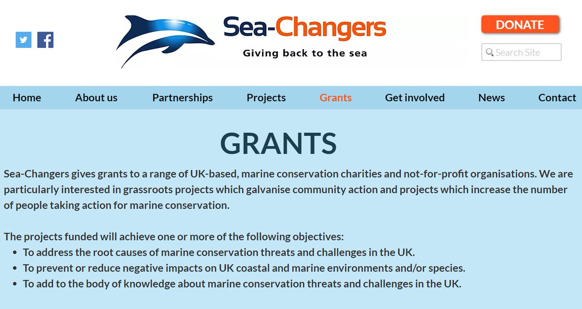 Funding Opportunity from <a href="/BeASeaChanger/">Sea-Changers</a> for projects from community level and up to help our sea: 

sea-changers.org.uk/grants

Deadline 31st of March - so get in quick!

Hopefully will help someone or a group for project planning later this year.

Stay safe everyone 💙🌊