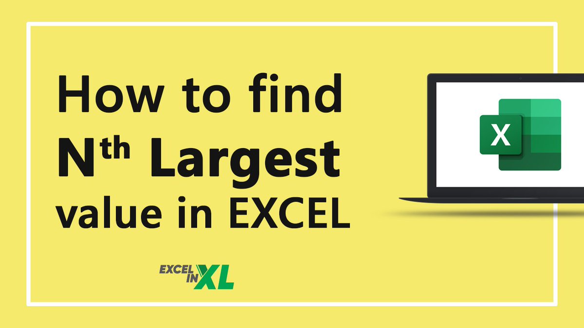 Learn #HowTo find 2nd or 3rd or Nth Largest Value in MS Excel

youtu.be/mNZ5buFenGQ

#MSExcel #excelfunctions #exceltricks