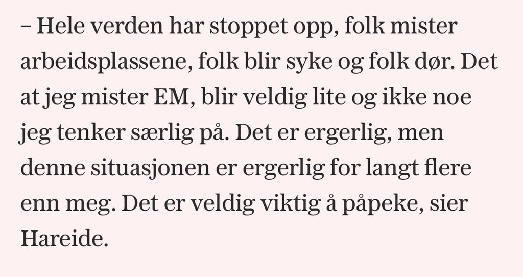Godt sagt av Åge Hareide som altså ikke får lede Danmark i EM.

Bra fyr, Åge 

#VG