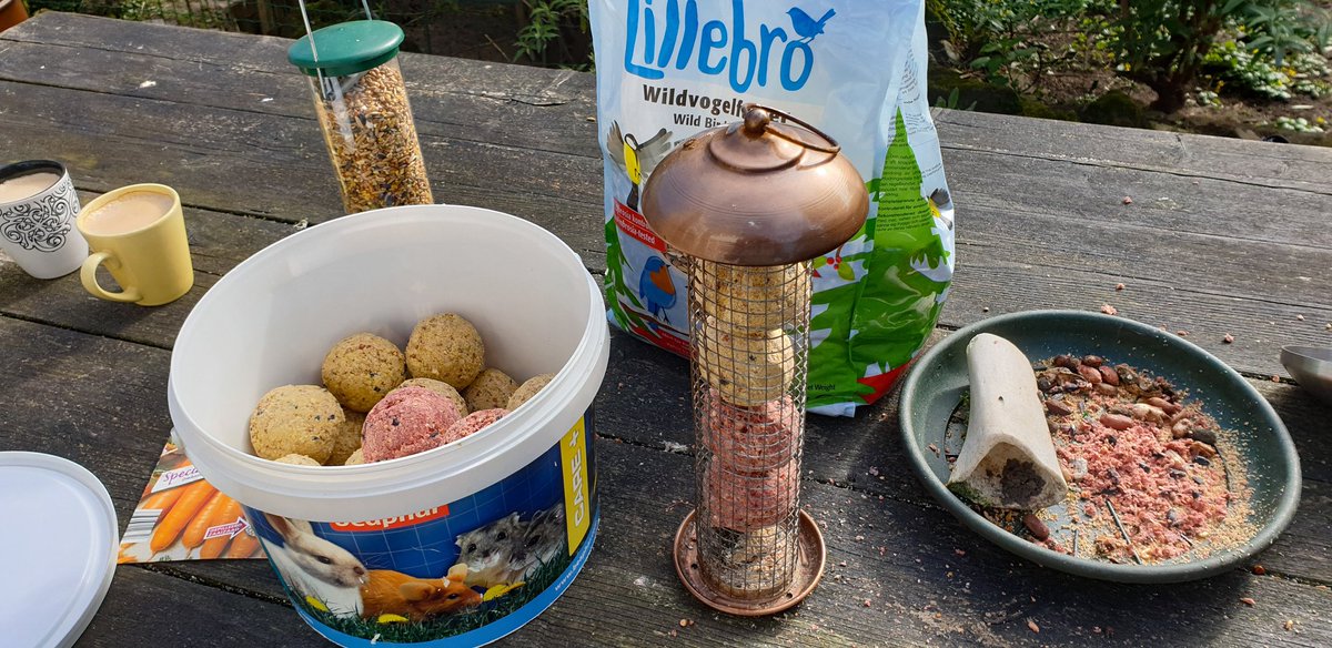 MAlblasserwaard's tweet photo. Vanmiddag maar eens wat lekkers in de tuin aangevuld, opgehangen en neergezet voor al onze vogelvrienden #tuin #bezigheid #vogels #vogelvoer #vetbol Ook in dagen van crisis zorgzaam zijn voor mens EN dier #zorgzaam #natuur https://t.co/Dxnc1huKjF
