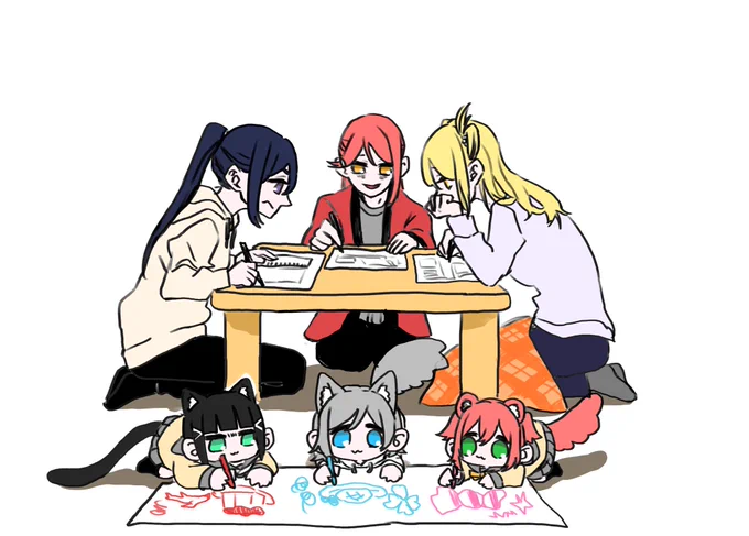 皆で原稿… 