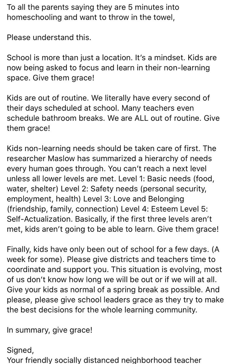 An open letter to all parents trying to homeschool their kids. #COVID19 #teacheradvice