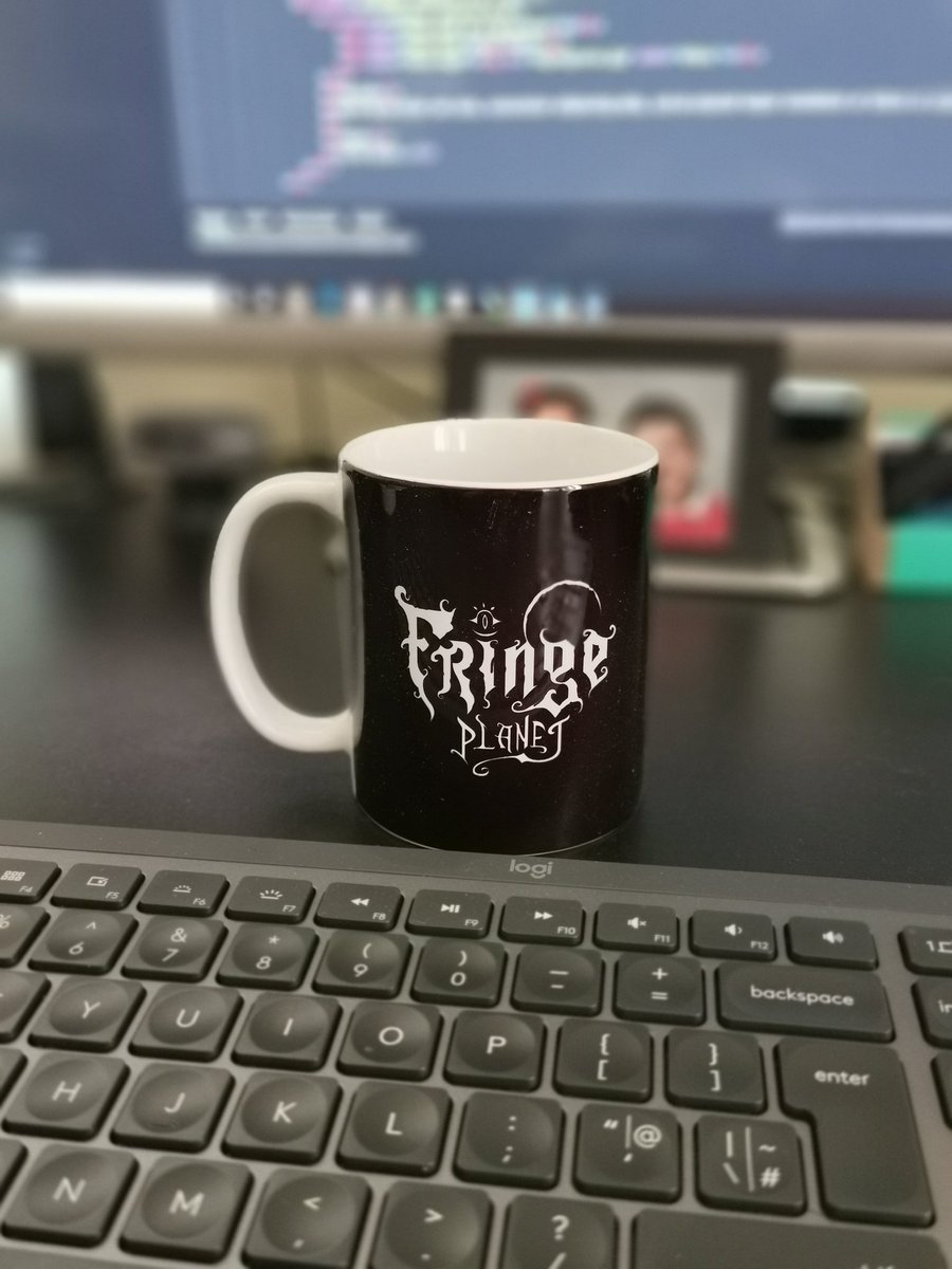 grahamhead's tweet photo. Hey @FringePlanet my merch has arrived! Do I drink from it or do I keep it on my desk? I will contemplate this over a few weeks of self isolation to ensure I make the right decision. https://t.co/2Z1YppWfsY
