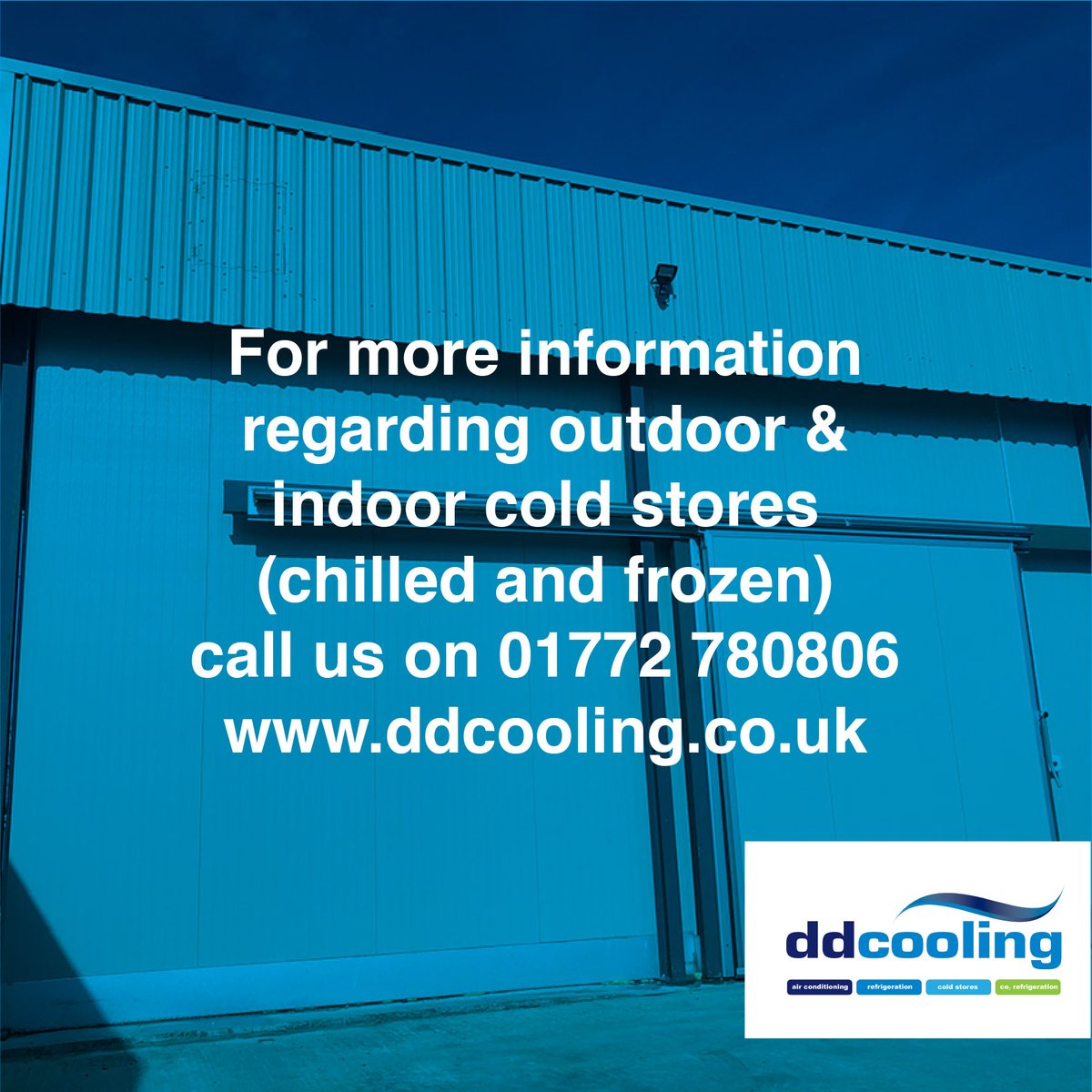 DDCooling's tweet photo. Are you short on cold storage? Outdoor cold stores - from concrete pad to fully commissioned in as little as 6 weeks! For more information regarding outdoor &amp; indoor cold stores (chilled and frozen) call us on 01772 780806 or visit https://t.co/J1tlZqADpa https://t.co/qAvd3FopLY