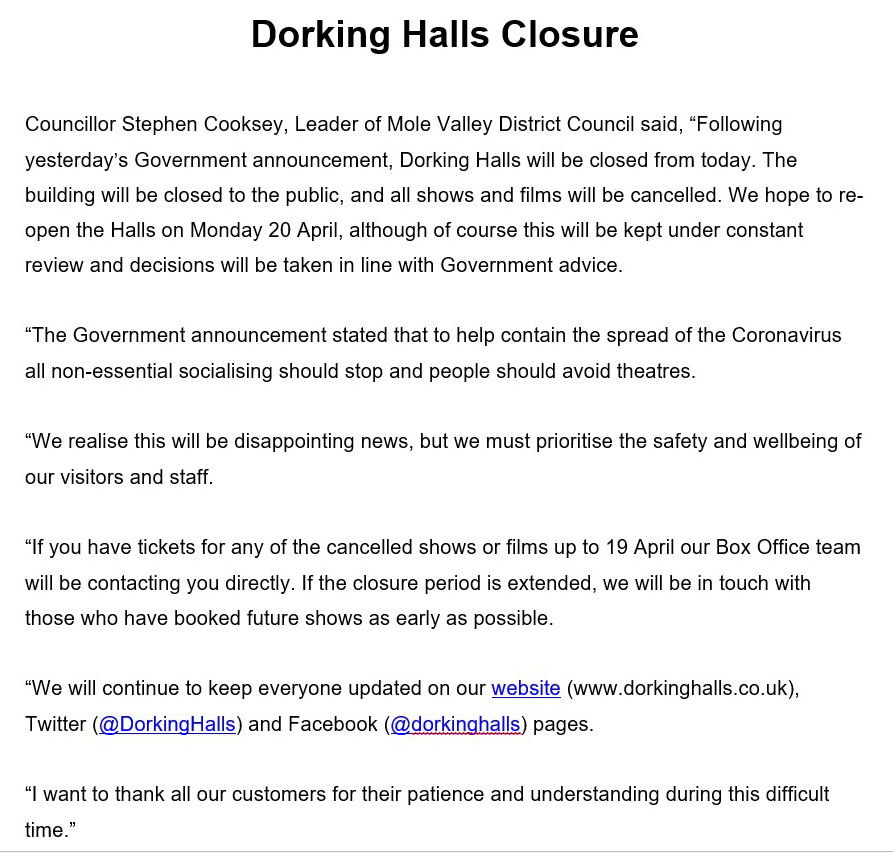 Dorking Halls 🍿🎭 tweet media