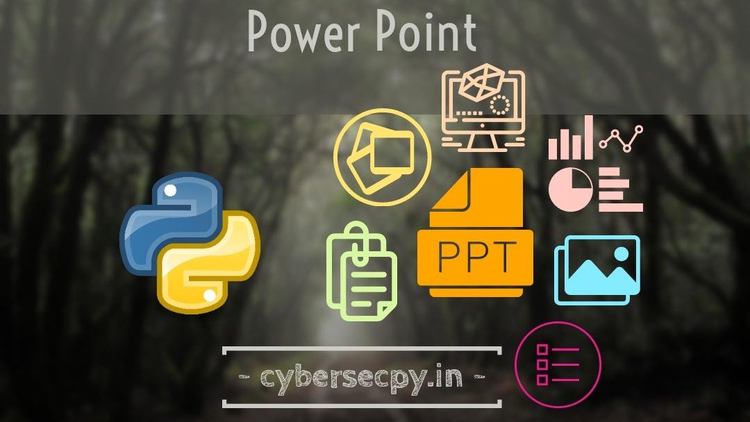 cybersecpy's tweet image. Learn how to interact with PowerPoint using Python.
1. Create Interactive Tables
2. Create Slides & Animations
3. Attach Multiple Images
4. Deal with Headings and Paragraphs
visit: cybersecpy.in/interact-with-…
#python #microsoft #microsoftoffice #PowerPoint #word #cybersecurity