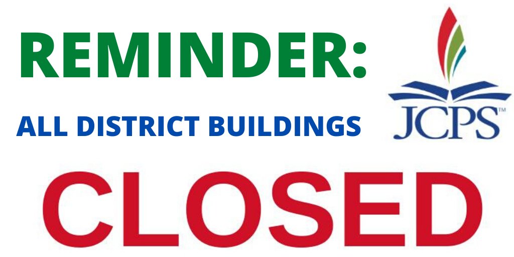 JCPSKY's tweet photo. REMINDER: As a precaution due to the #coronavirus, all of our @JCPSKY buildings are closed to the public. If you have any questions, call (313-HELP) anytime from 7:30 a.m. to 5:00 p.m. Monday through Friday. 

#WeAreJCPS https://t.co/C35Dr0dvY9