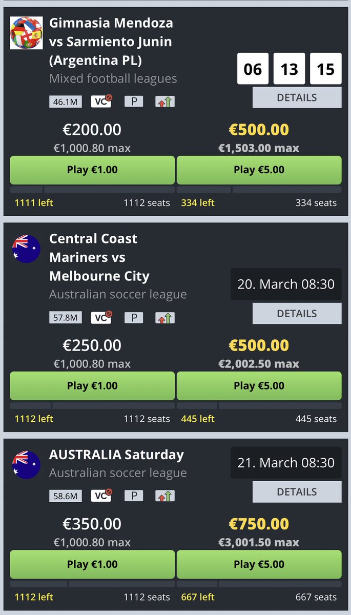 We’ve now sourced fantasy football action from AUSTRALIA 🇦🇺 and ARGENTINA 🇦🇷 

If there are live games that avoid postponement, we endeavour to bring them to you all here on FanTeam.com as soon as possible!