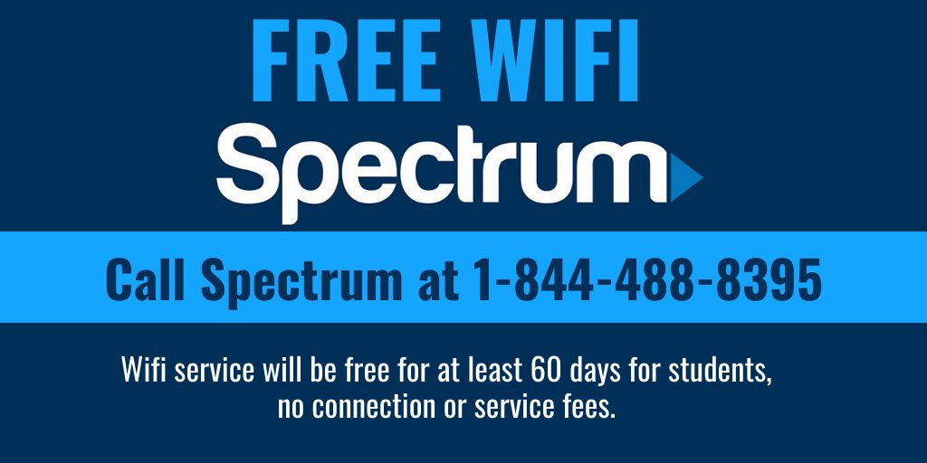 Thank you, Spectrum, for helping us provide households free access to Spectrum Broadband and Wi-Fi for 60 days!  Call 1-844-488-8395 <a href="/GetSpectrum/">Spectrum</a> pcsb.org/coronavirus