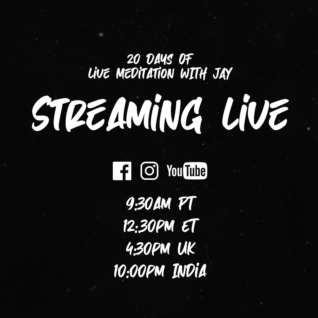 jayshetty's tweet photo. Starting This Friday 20th March I’ll be going LIVE everyday for 20 days to share a mindfulness and meditation practice to help calm, create peace and unify us at this tough time. https://t.co/dP8dOrw0Mq