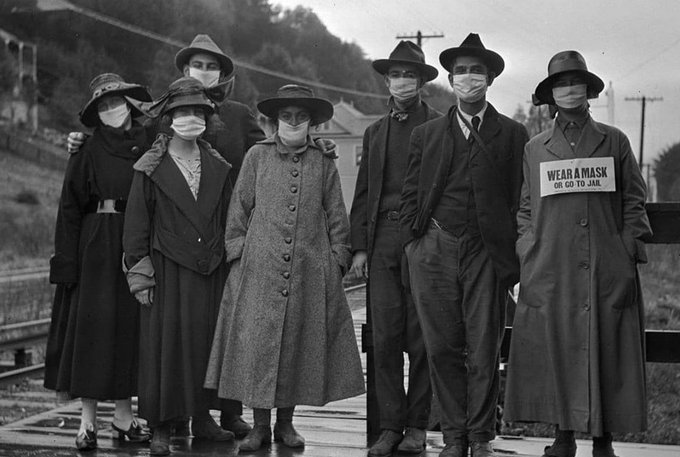 Wear a mask or go to jail , California, 1918