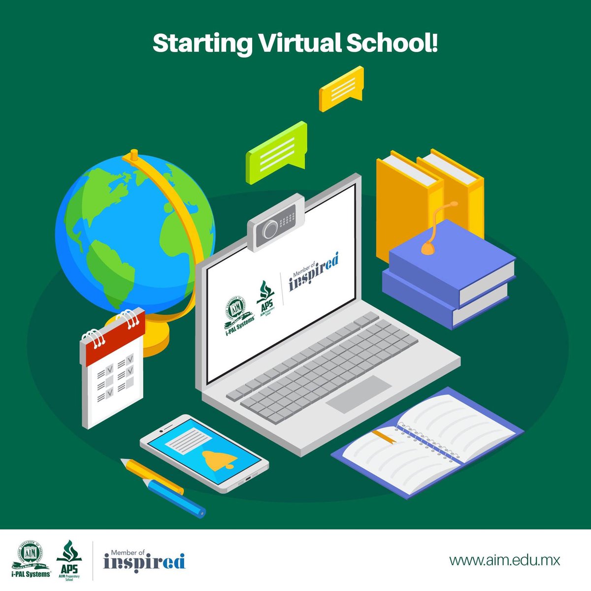 AIM_Social's tweet photo. At AIM, today we start with a new challenge! We have put in place a Guided Online Curriculum and online teaching support for all students, which will remain in place during the entirety of the school’s closure!
#virtualschool
#ProudtobeAIM #ProudlyAPS #staysafe https://t.co/T03P00idAl
