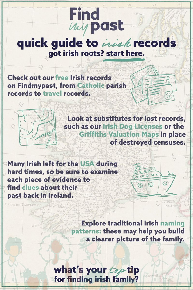 ☘️ Our top tips for tracing Irish ancestors ☘️

#toptips #irishancestors #familyhistory #stpatricksday #genealogytip