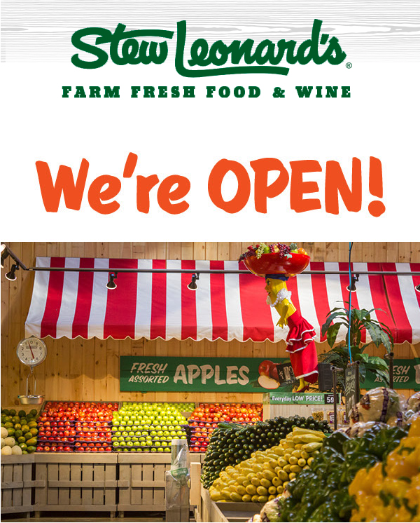 StewLeonards's tweet photo. #Paramus #NJ Friends - Despite the #ParamusParkMall hours #StewLeonards is OPEN 7 Days a week, Mon-Sat 8am-10pm, Sun 8am-9pm. Wine Sections: Mon-Sat 9am-10pm, Sun Noon-9pm. Well stocked with farm fresh food arriving daily! See https://t.co/3mgrzPklsV for hours and directions. https://t.co/3eTCnV5z05