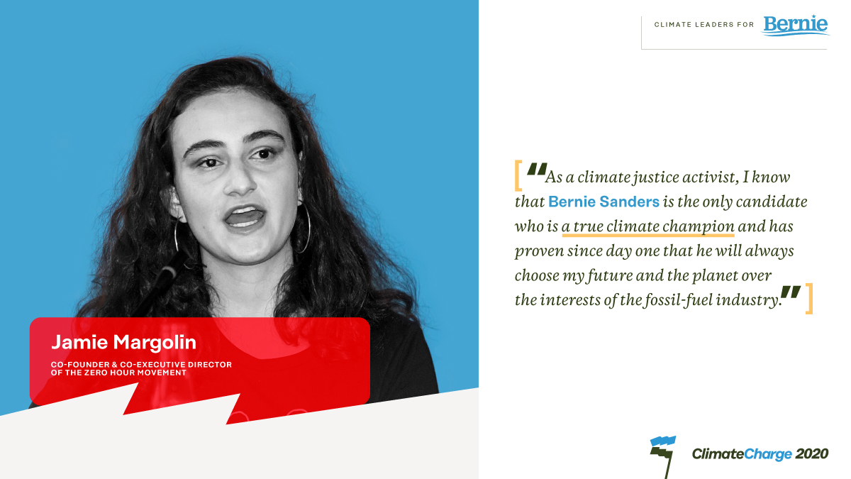 CCharge2020's tweet photo. Climate Leaders for Bernie: Jamie Margolin
Co-Founder &amp; Co-Executive Director
The Zero Hour Movement  #Enviros4Bernie  
Join Us:  https://t.co/6CpcMPjDNQ https://t.co/xsp2NBIStj