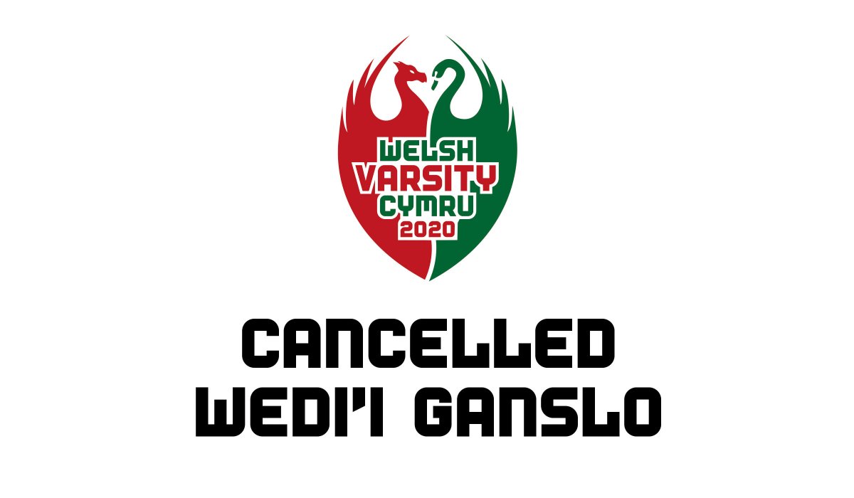 Following guidance from the UK Government, it’s with a heavy heart that we’ve taken the decision to cancel this year's Welsh Varsity.

We feel this decision is in the best interests of our students, staff and guests.

👉 welshvarsity.com/news

1/4