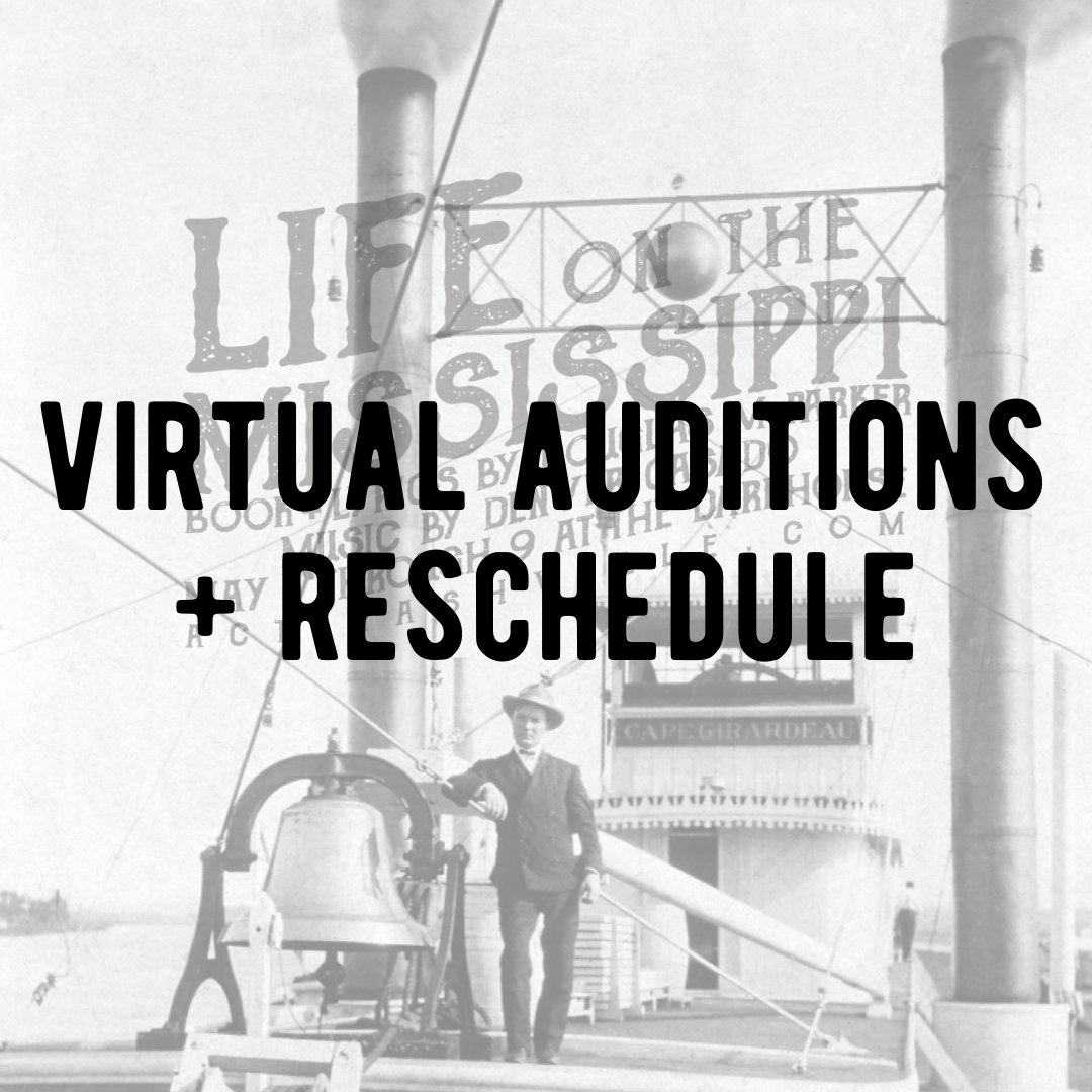 act1theatre's tweet photo. Due to COVID-19 precautions, Saturday's in-person auditions for Life on the Mississippi are cancelled.

Please submit a video to act1theatrenash@gmail.com. More info: https://t.co/TqkVPKctzH.

We may add an in-person audition at a later time. Will keep everyone posted.
#nashville https://t.co/Wc0ZHOZQus