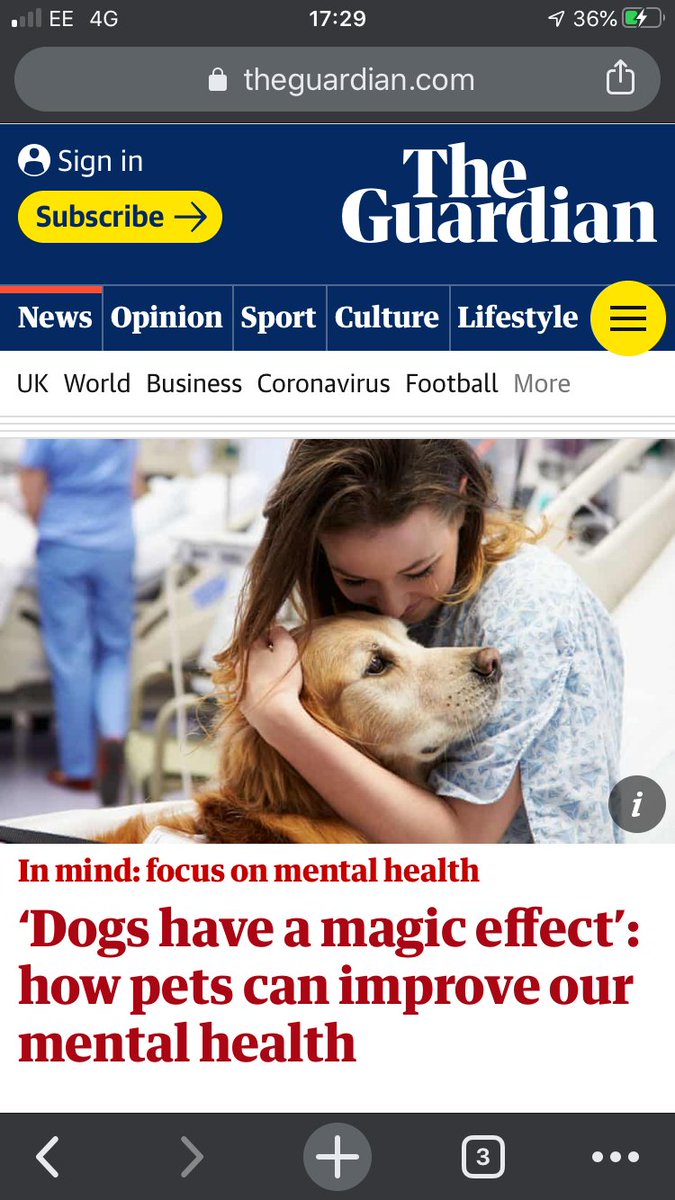 UKDobermans's tweet photo. A great article in the Guardian today, “Dogs have a magic effect on you, you can feel their love and that just makes you feel better inside you.”

https://t.co/9aOYRI16tc https://t.co/4Mg7aQQ8MX