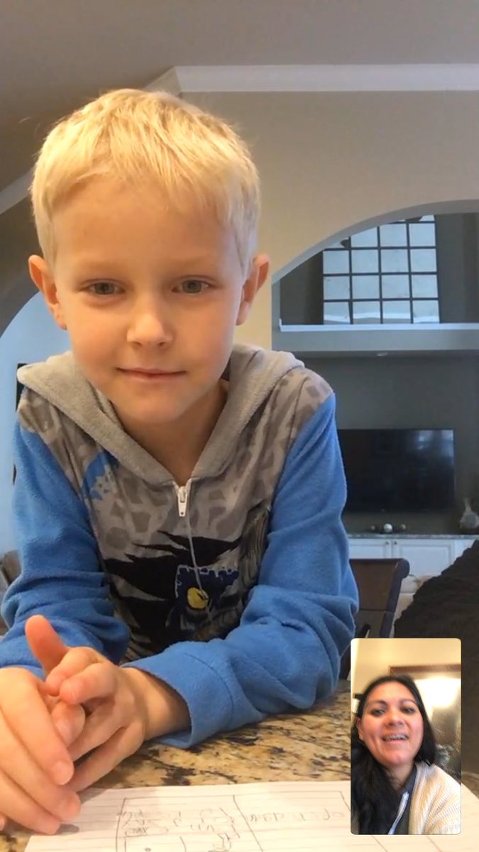 MsSulkowski's tweet image. So fun today Face Timing with these kiddos! They were so excited to share all the hard work they’ve been doing at home. However, they loved sharing their fun-time stories, too. So important during these confusing times for their little ❤️s #FCSrising  @SweetAppleES @andylallison